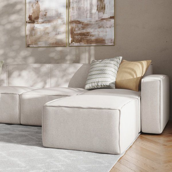 Latitude Run® Bridgetown Contemporary 5 Piece Modular Sectional Sofa ... with regard to What to Expect from the Bridgetown Luxury Modular Sectional in Cream