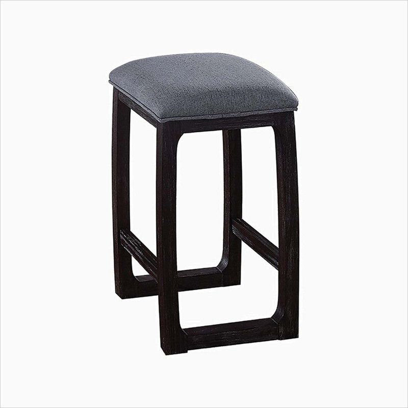 Latitude Run® Weathered Espresso And Grey Counter Height Stool | Wayfair for