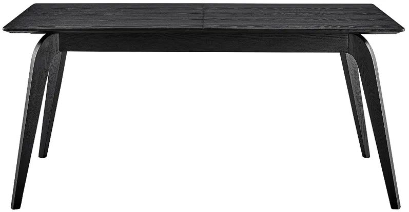 Lawrence 82 1/2”W Matte Black Wood Extension Dining Table By Lamps Plus ... for Designing with the Abby 84" Dining Table Matte Black Oak A Style Guide