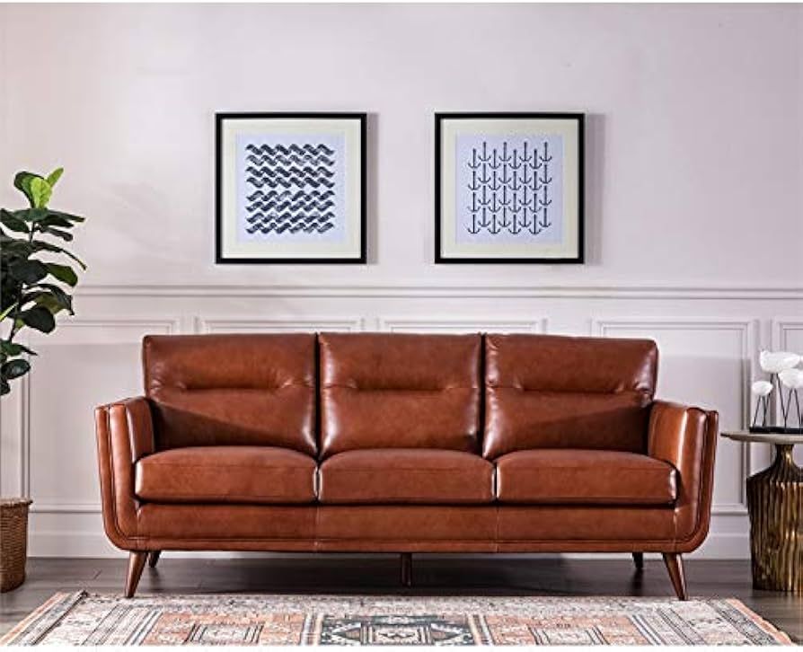 Leather Mid Century Modern Couch | Atelier-Yuwa.ciao.jp throughout Styling Your Space with the Bowery Hill Modern Tufted Leather Sofa