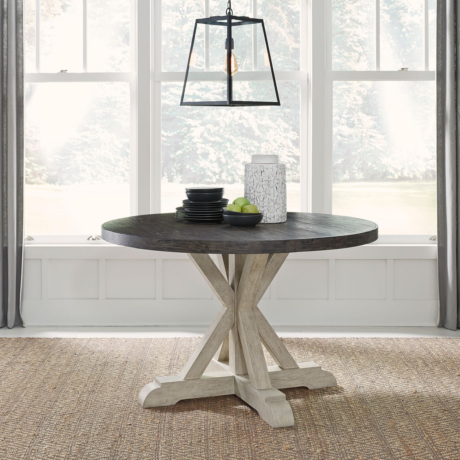 Liberty Furniture 619-Dr-Ped Willowrun Pedestal Table in How the Willowrun Trestle Table from Liberty Furniture Elevates Your Dining Space