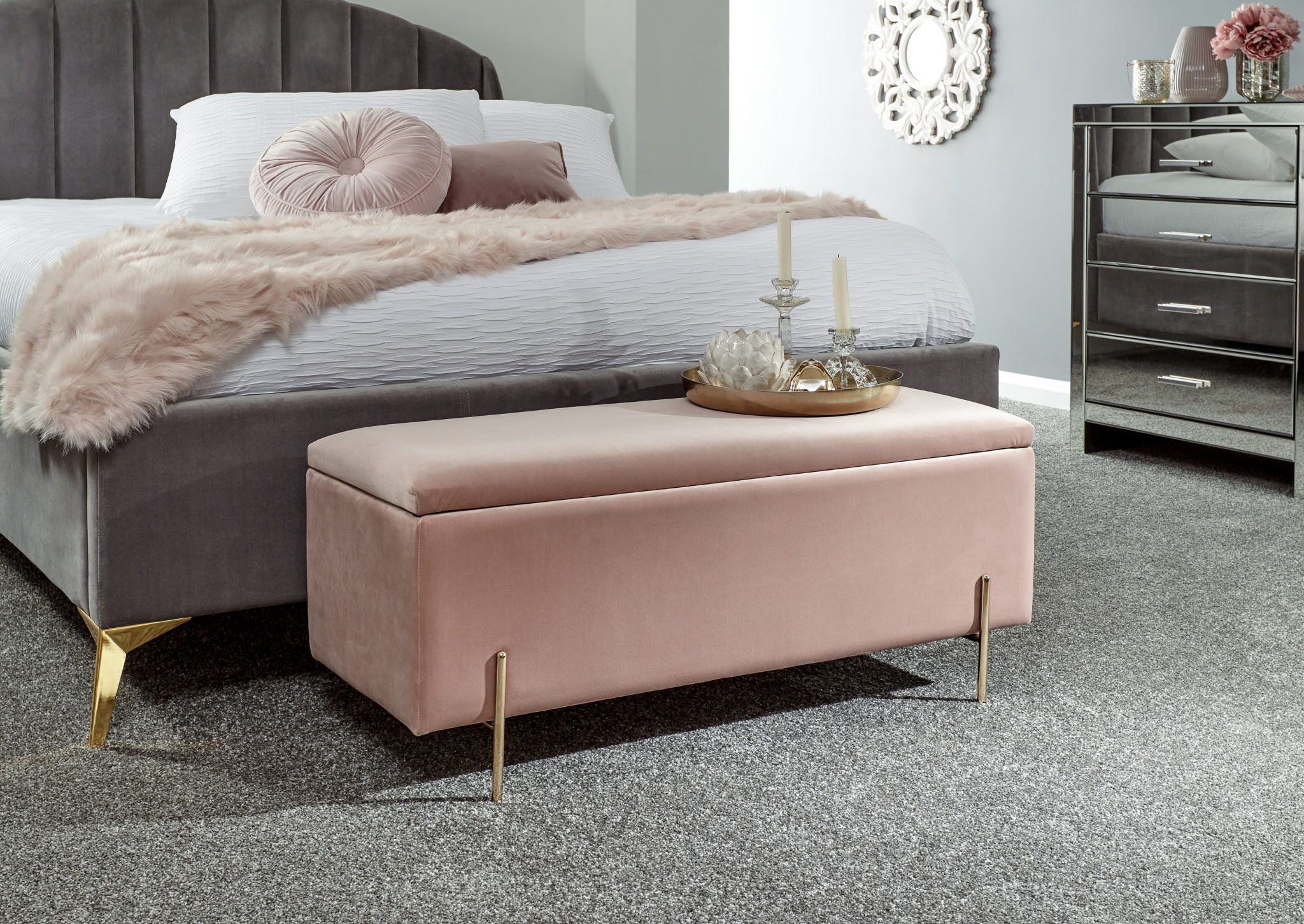 Miley Ottoman Storage Bench | Blush Pink | Self Assembly | Oak World for Why the Miley Bench is a Timeless Addition to Any Home Decor
