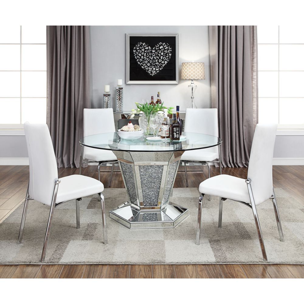 Mirror In Dining Room inside Beyond the Look Understanding the Coaster Betsy Mirror Top Table