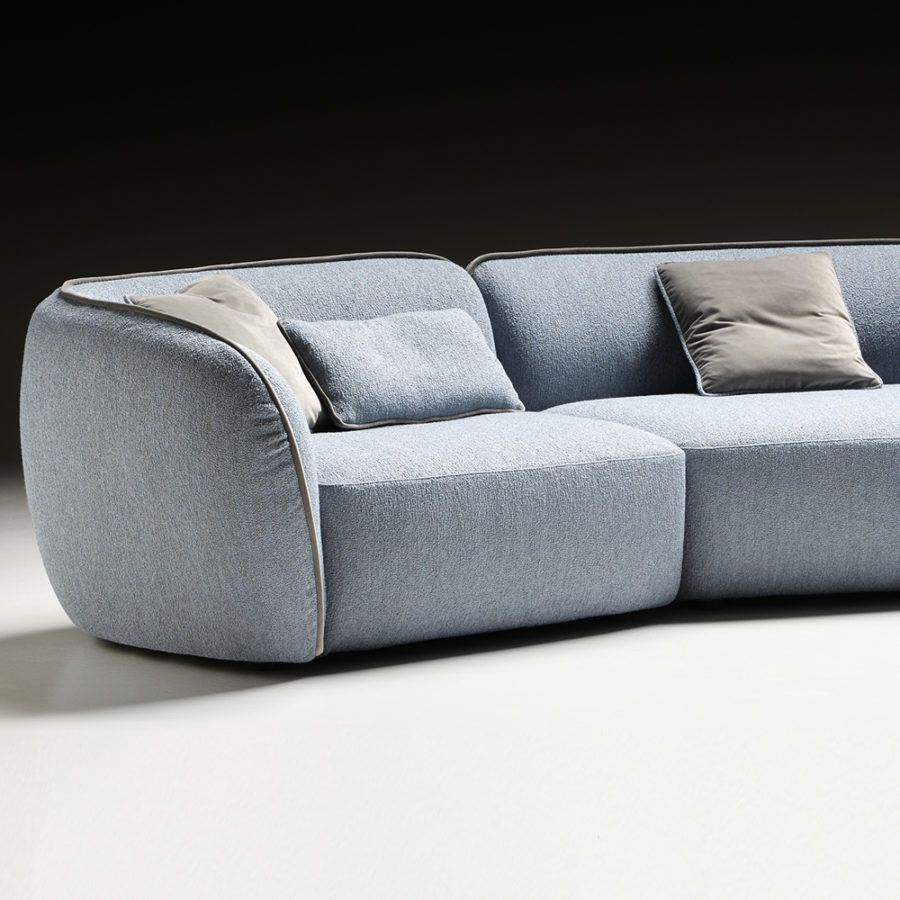 Modern Bouclè Modular Corner Sofa - Juliettes Interiors for