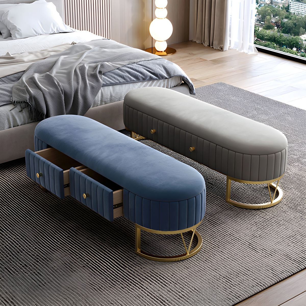 How an Oval Cushioned Bench Can Elevate Your Entryway or Living Area