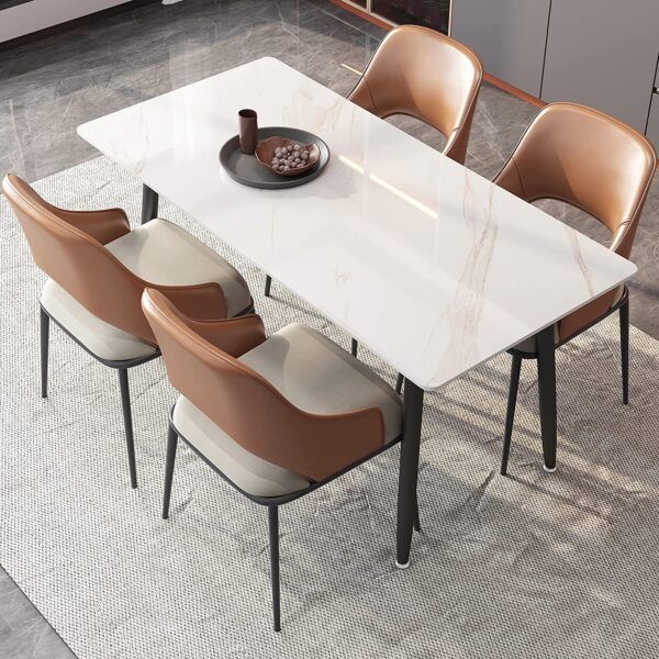 Modern Faux Marble Dining Table At Linda Redmon Blog with
