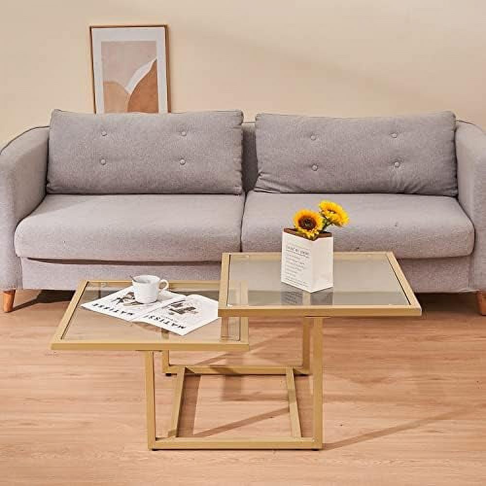 Modern Round Nesting End Glass Tables Nested Coffee With Clear Tempered ... with regard to Styling Tips for Your Gold Glass Nested Coffee Table a Designer's Guide