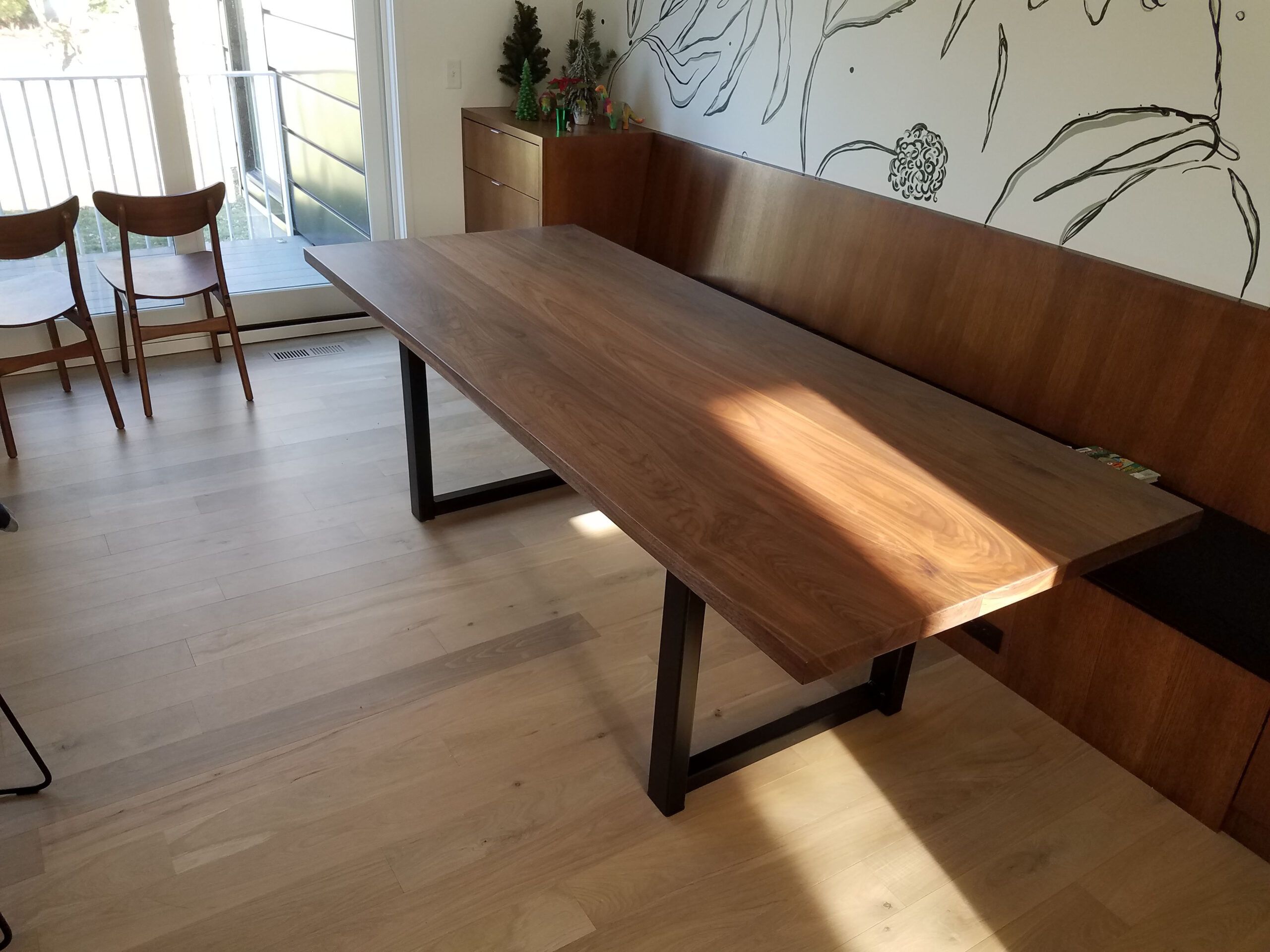 Modern Walnut Dining Table with regard to Creating a Timeless Dining Space with Rich Dark Walnut and White Slate Table Designs
