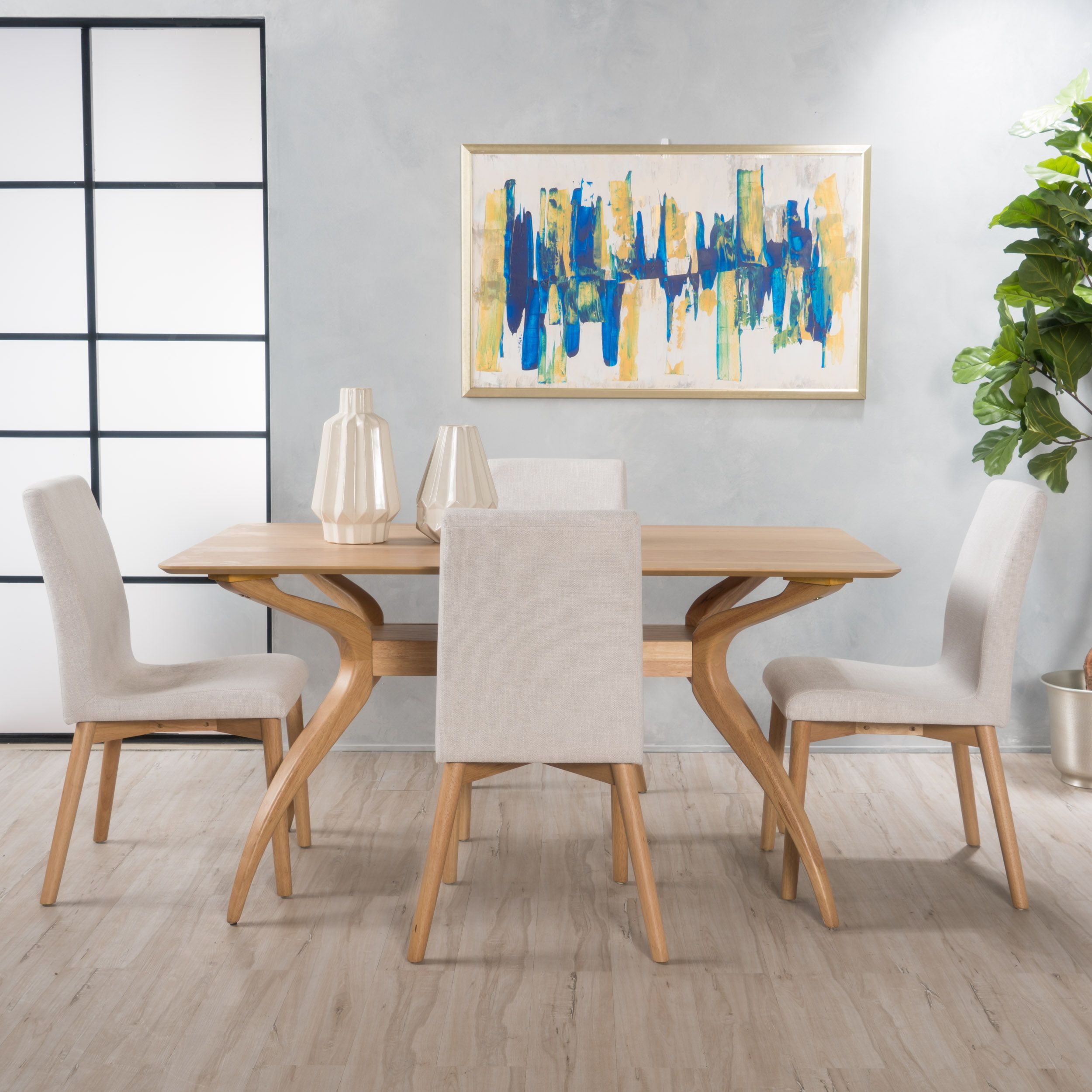 Natural Rectangle Dining Tables – House Design And Decoration Ideas For ... regarding