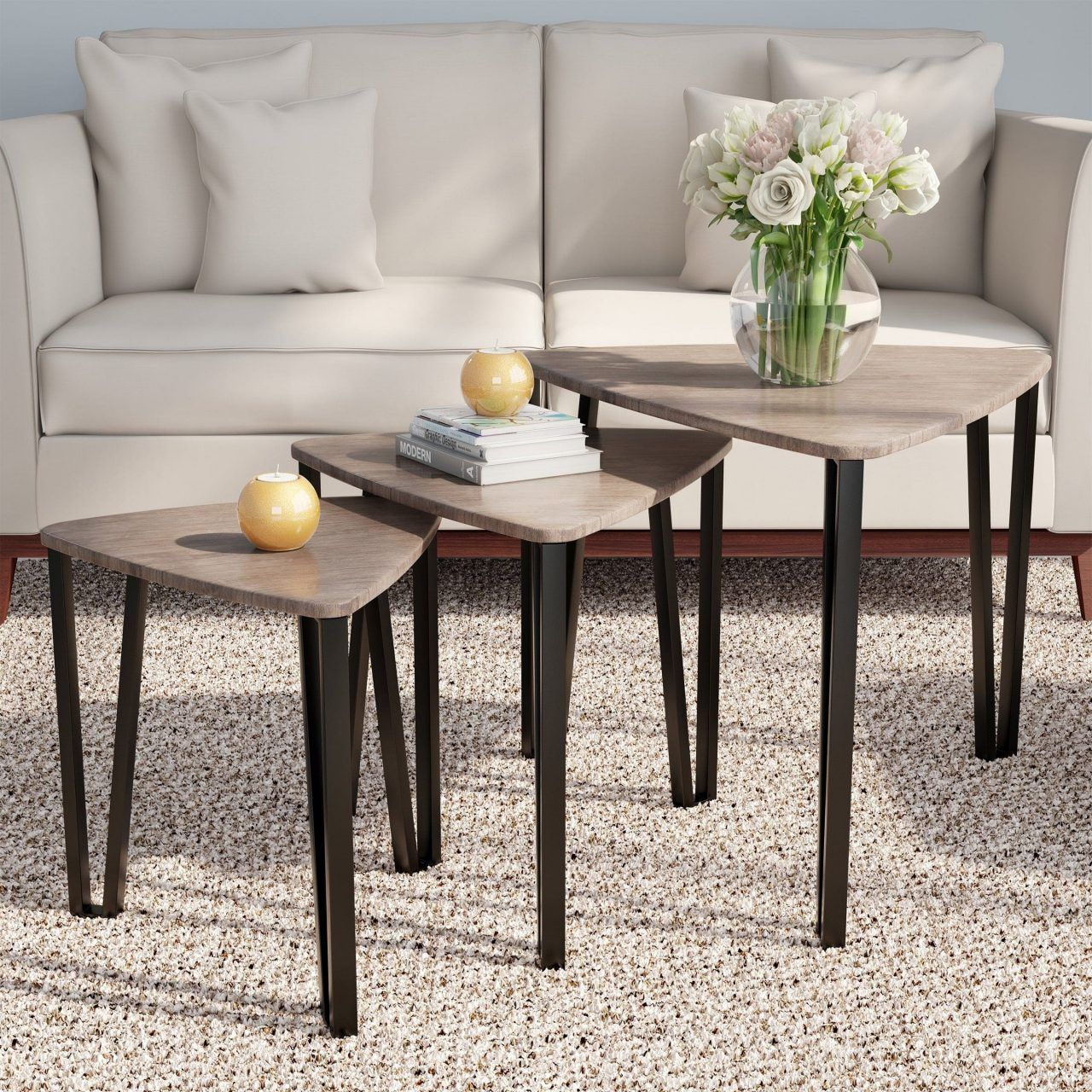 Nesting Table Singapore | Contemporary | Elegant Design with Unveiling the Practical Charm of Nesting Tables in Your Bedroom