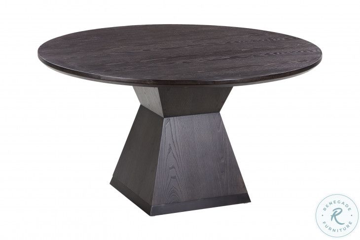 Nolan Black Wood 56" Round Dining Table From Coleman Furniture ... with regard to Discovering the Versatility of the Nolan Black Wood Dining Table