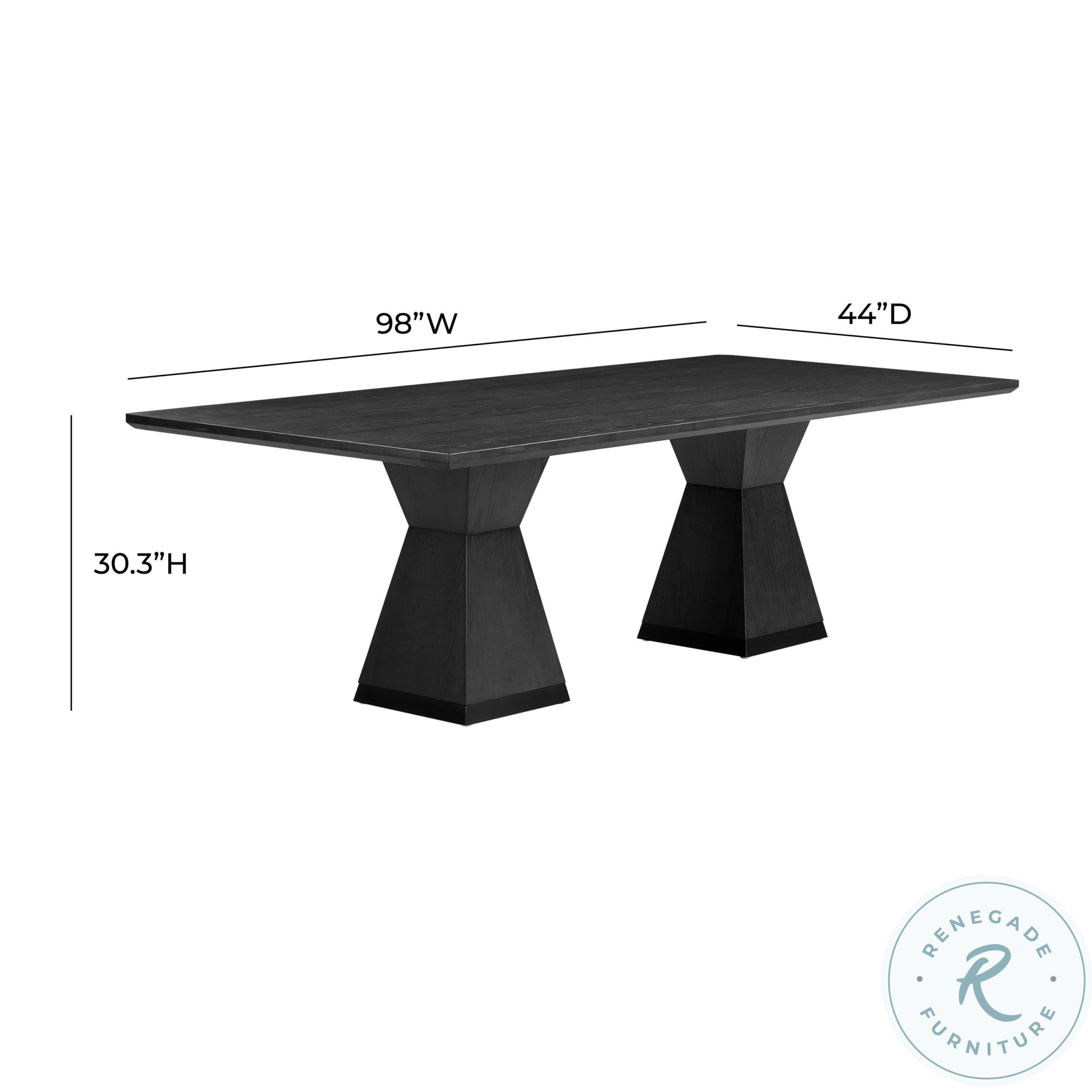 Nolan Black Wood 98" Dining Table From Coleman Furniture | Coleman ... pertaining to