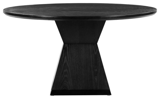 Nolan Round Wood Dining Table - Transitional - Dining Tables - By Tov ... inside Discovering the Versatility of the Nolan Black Wood Dining Table