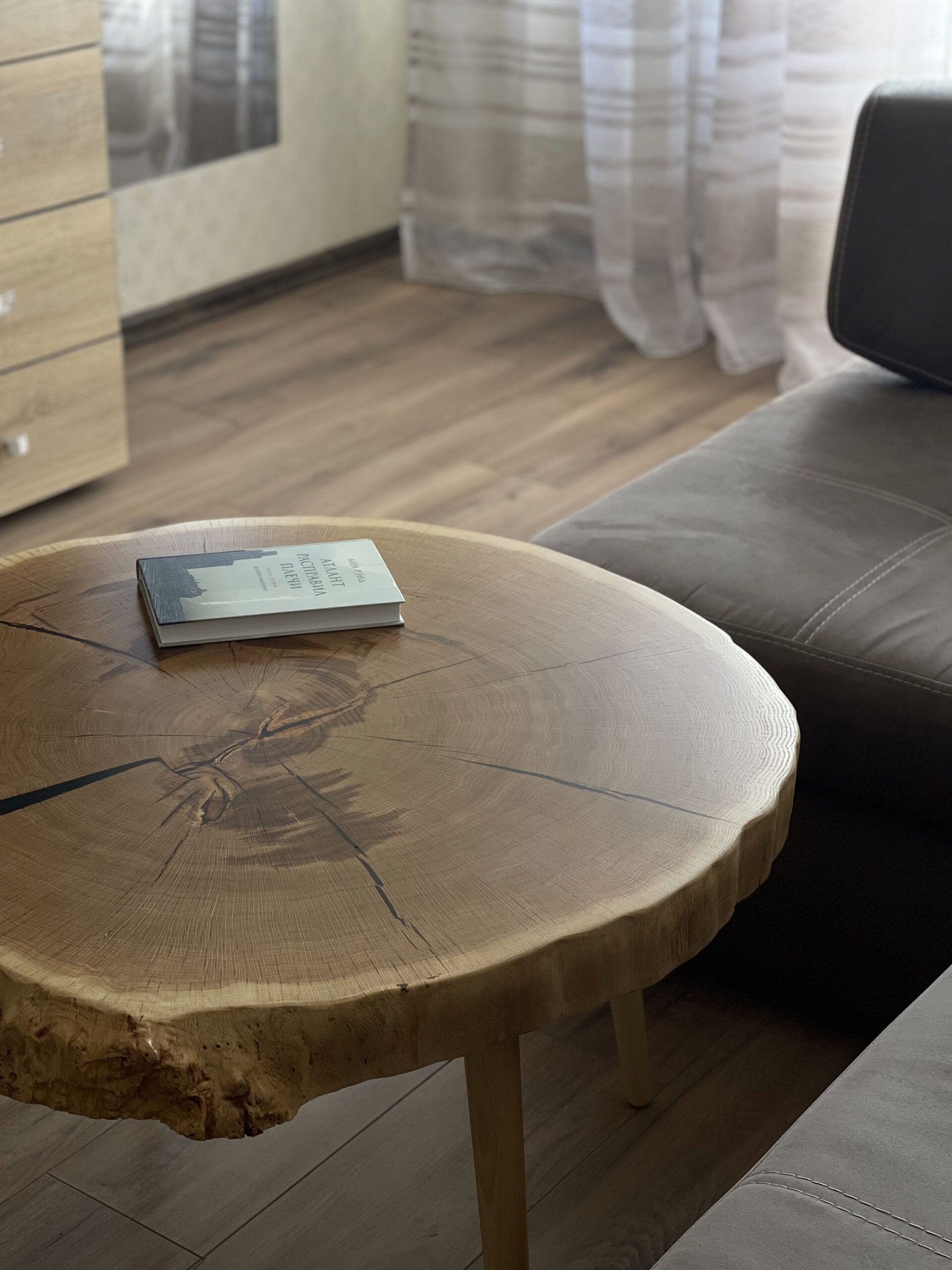 Oak Wood Coffee Table, Natural Coffee Table, Solid Wood Coffee Table ... inside