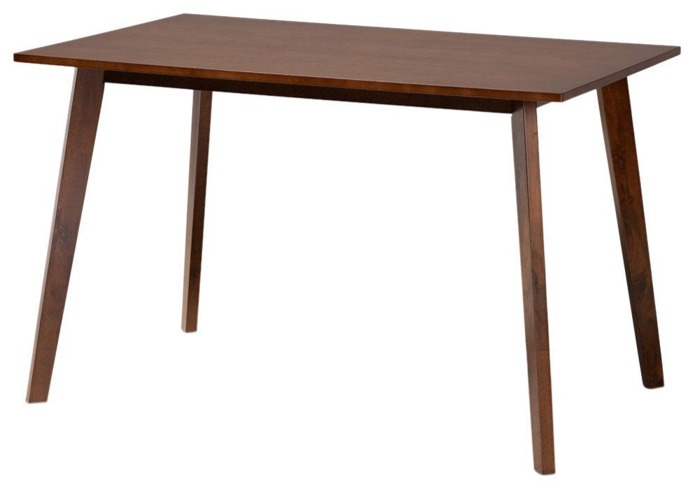 Oberlin Mid-Century Modern Walnut Brown Rectangular Wood Dining Table ... inside How the Oberlin Rectangular Dining Table Enhances Your Space