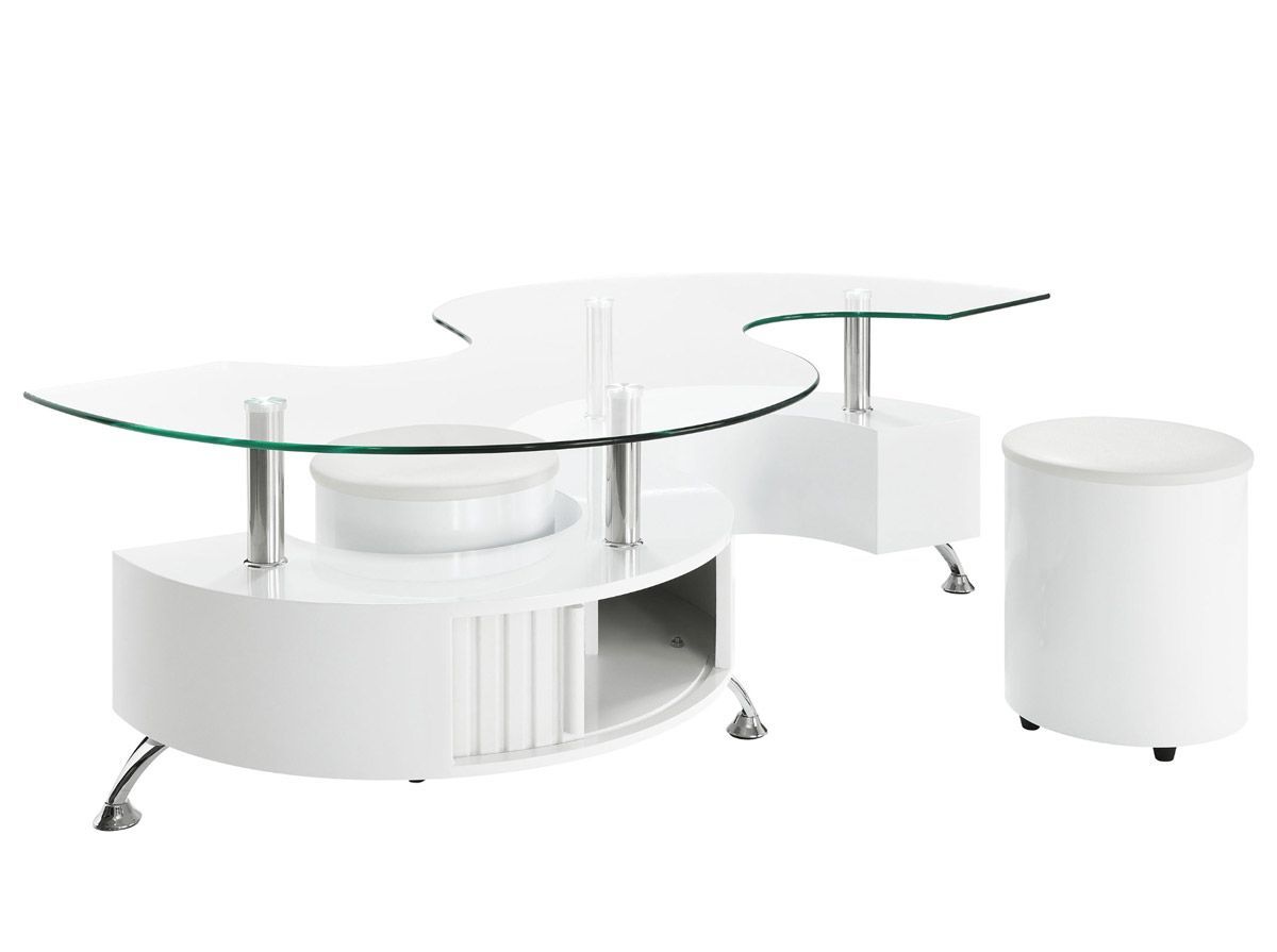 Discovering the Versatility of the Furniture of America Onnah White Coffee Table Set