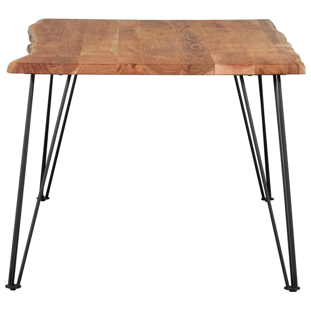 Pacific Landing Sherman Dining Table In Natural Acacia And Gunmetal ... in