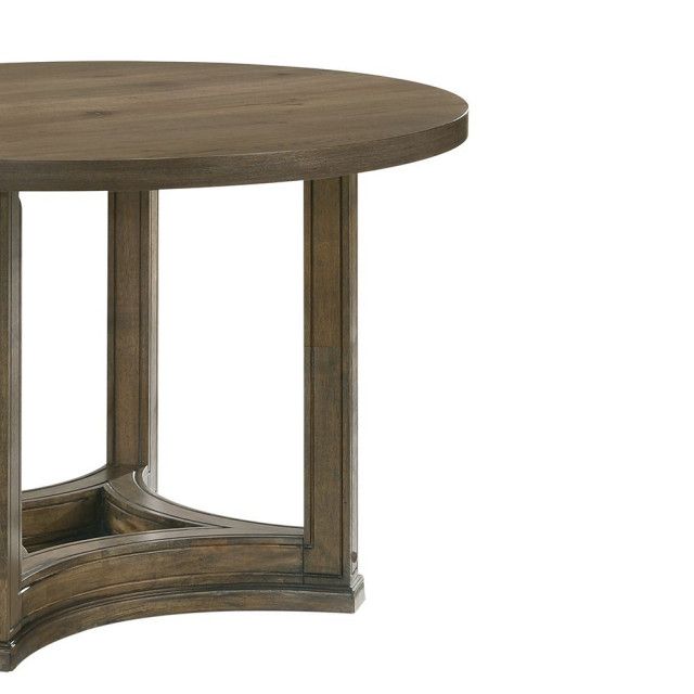 Parfield 47"W Wooden Round Dining Table, Walnut - Transitional - Dining ... pertaining to