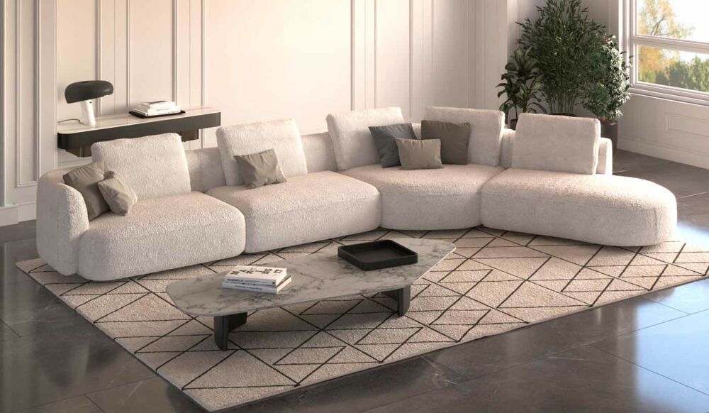 Pebble Boucle Modular Sofa | Delux Deco Ltd regarding