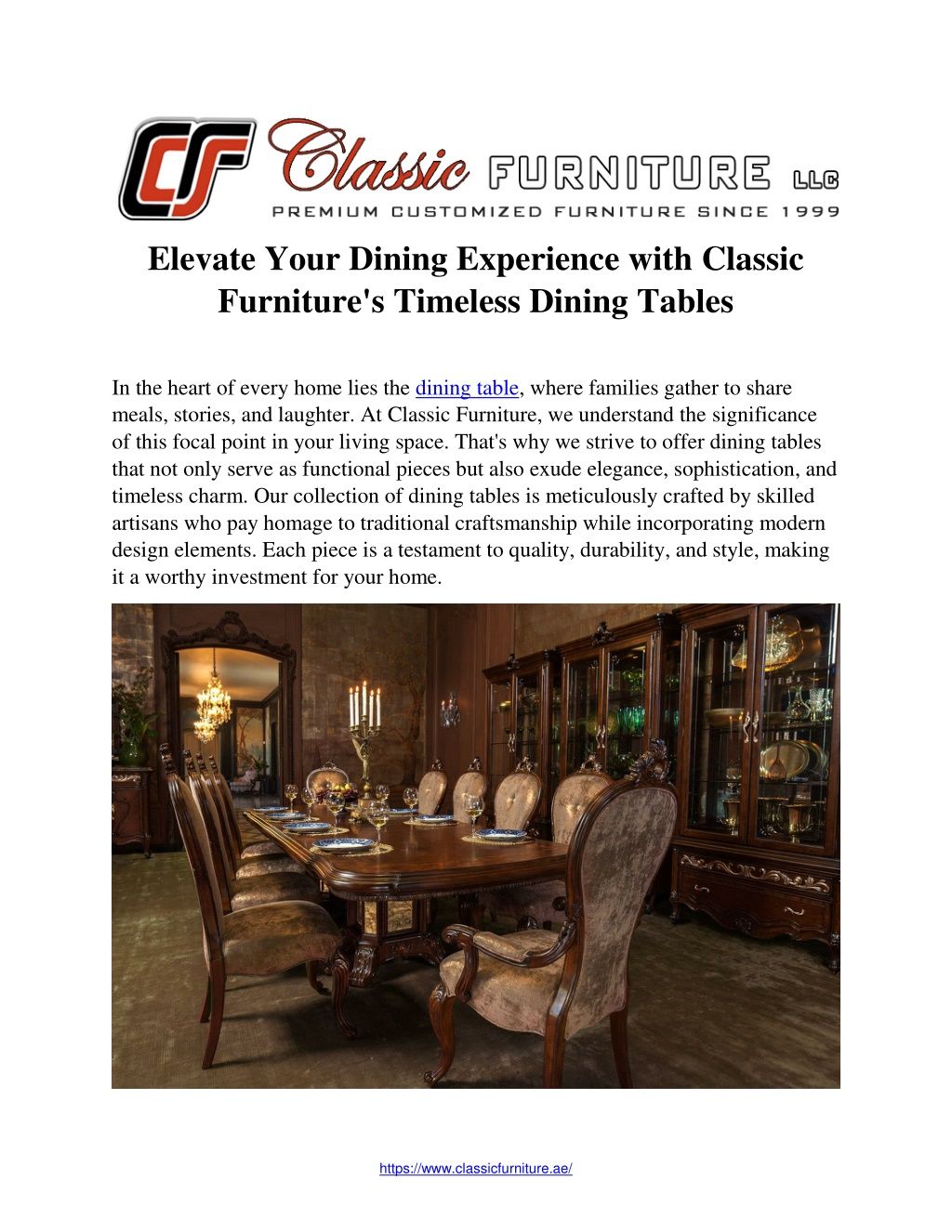 Ppt - Elevate Your Dining Experience With Classic Furniture's Timeless ... within Elevate Your Dining Experience with a Brandyss Burl Table