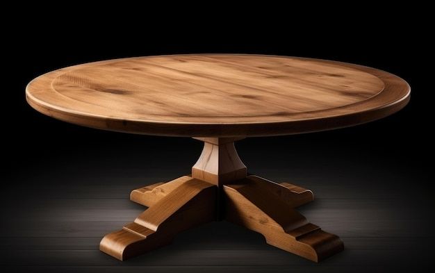 Premium Photo | The Timeless Appeal Of A Wooden Round Table throughout Investing in a 52" Distressed Solid Wood Table for Timeless Appeal