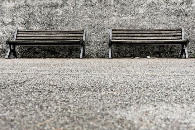 Premium Photo | Two Benches With A Gray Background regarding Sammy Bench Gray Sky Insights from the Experts