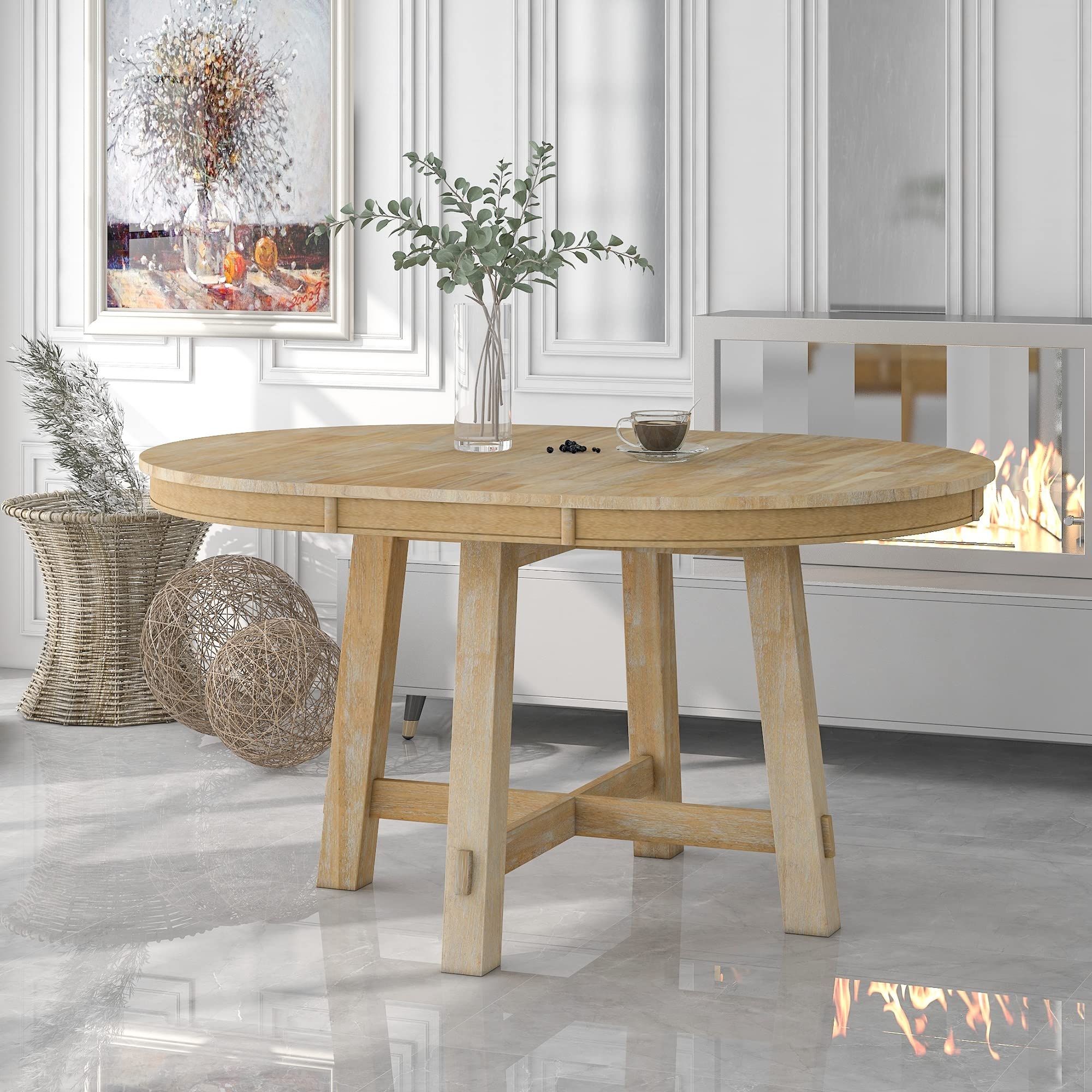 Extendable Leaf Wood Dining Table in White/Brown, focusing on education, insights, and reader benefits: [