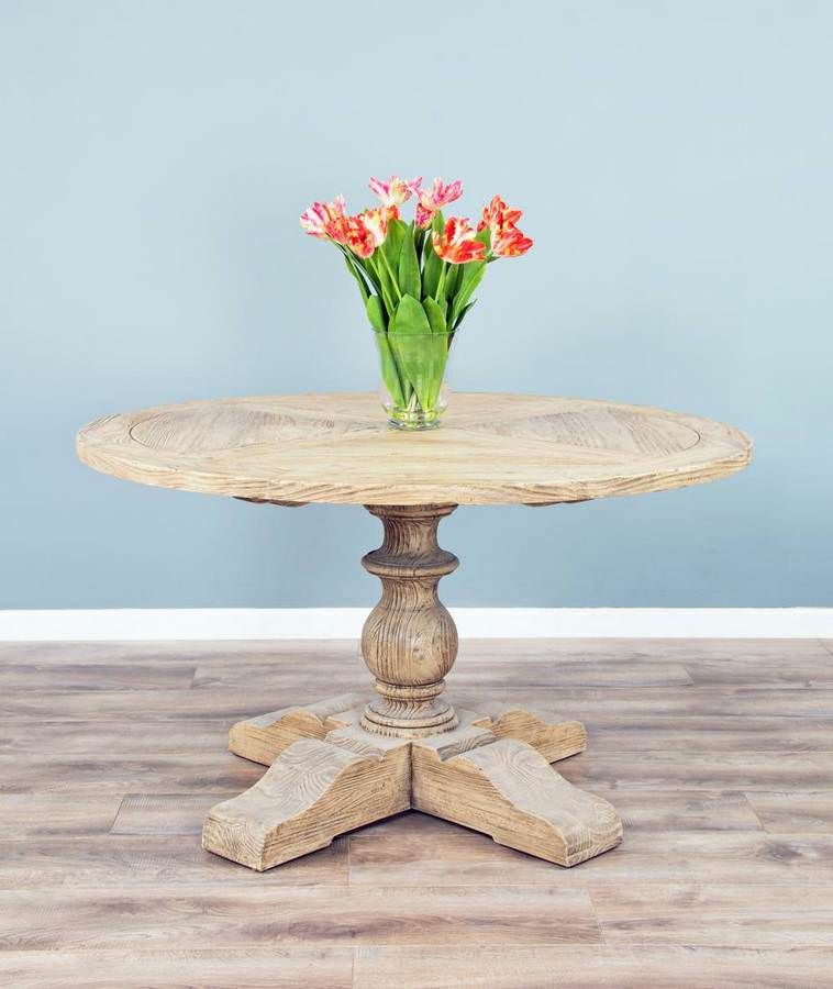 Reclaimed Pine Pedestal Table 1.3M - Sustainable Furniture for