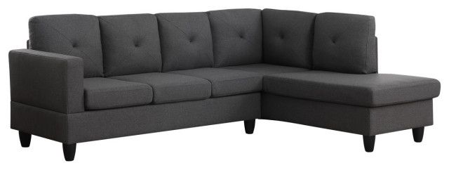 Santiago Dark Gray Linen Sectional Sofa With Right Facing Chaise ... with Designing with the Cooper Dark Gray Linen Sectional Sofa A Pro's Perspective