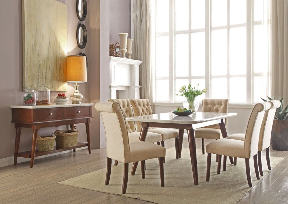 Sherman Marble Top Dining Table Set pertaining to