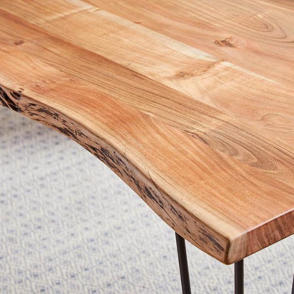 Sherman Solid Acacia Wood Dining Table Set - Kfrooms inside