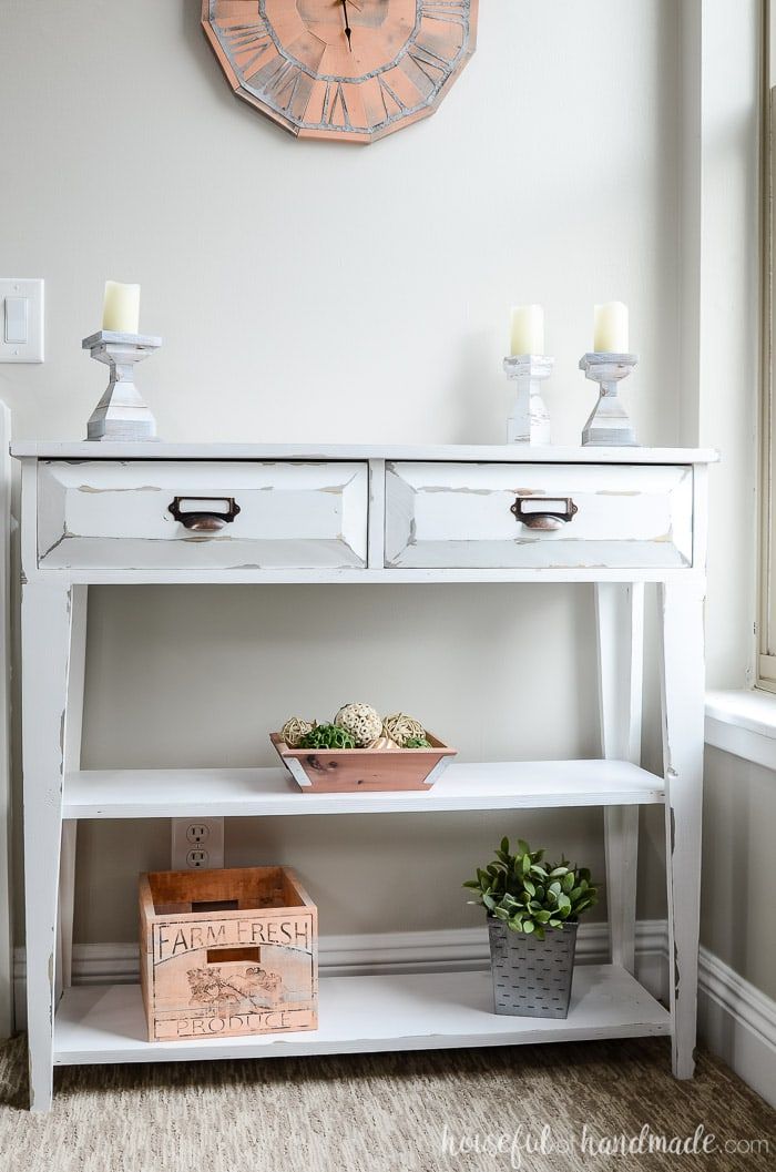 Small Console Table With Drawers Build Plans - Houseful Of Handmade within
