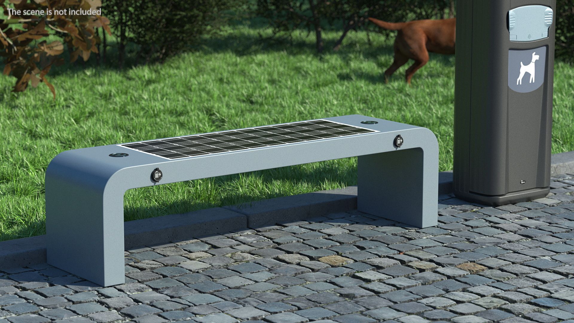 Smart Solar Bench Grey 3D Model $19 - .Obj .Lxo .Ma .Max .Fbx .C4D ... throughout