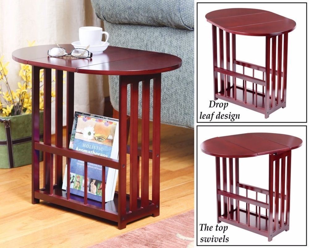 Space Saving Mission Style Double Drop Leaf Table Design With Swivel ... within The Art of Space-Saving Discover the Abaco Double Drop-Leaf Table