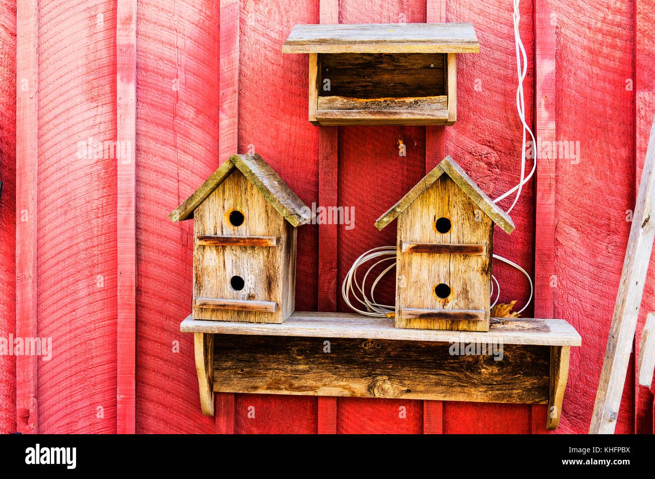 St. Jacobs Ontario Canada, Bird Feeder And Nesting Boxes Stock Photo ... pertaining to