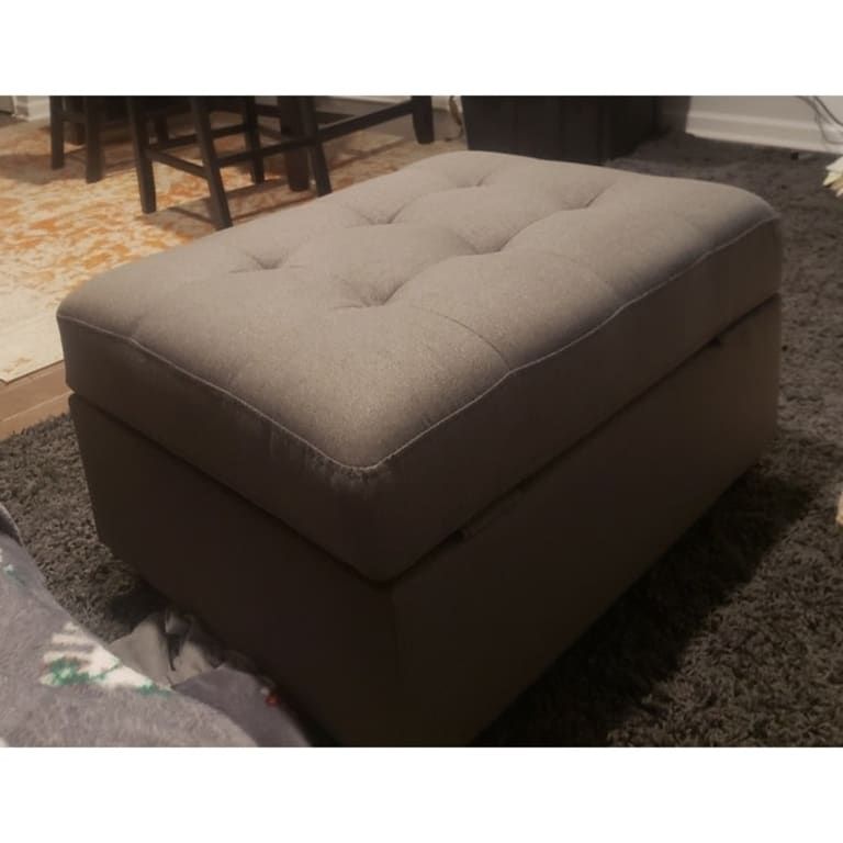 Stonenesse Grey Tufted Storage Ottoman - On Sale - Bed Bath &Amp; Beyond ... in