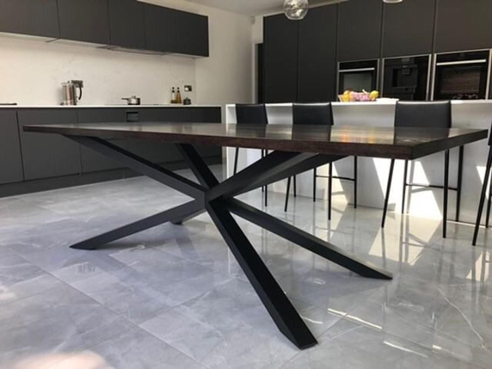 Table Base, Dining Table Base, Table, Metal Base, Handmade, Furniture ... with