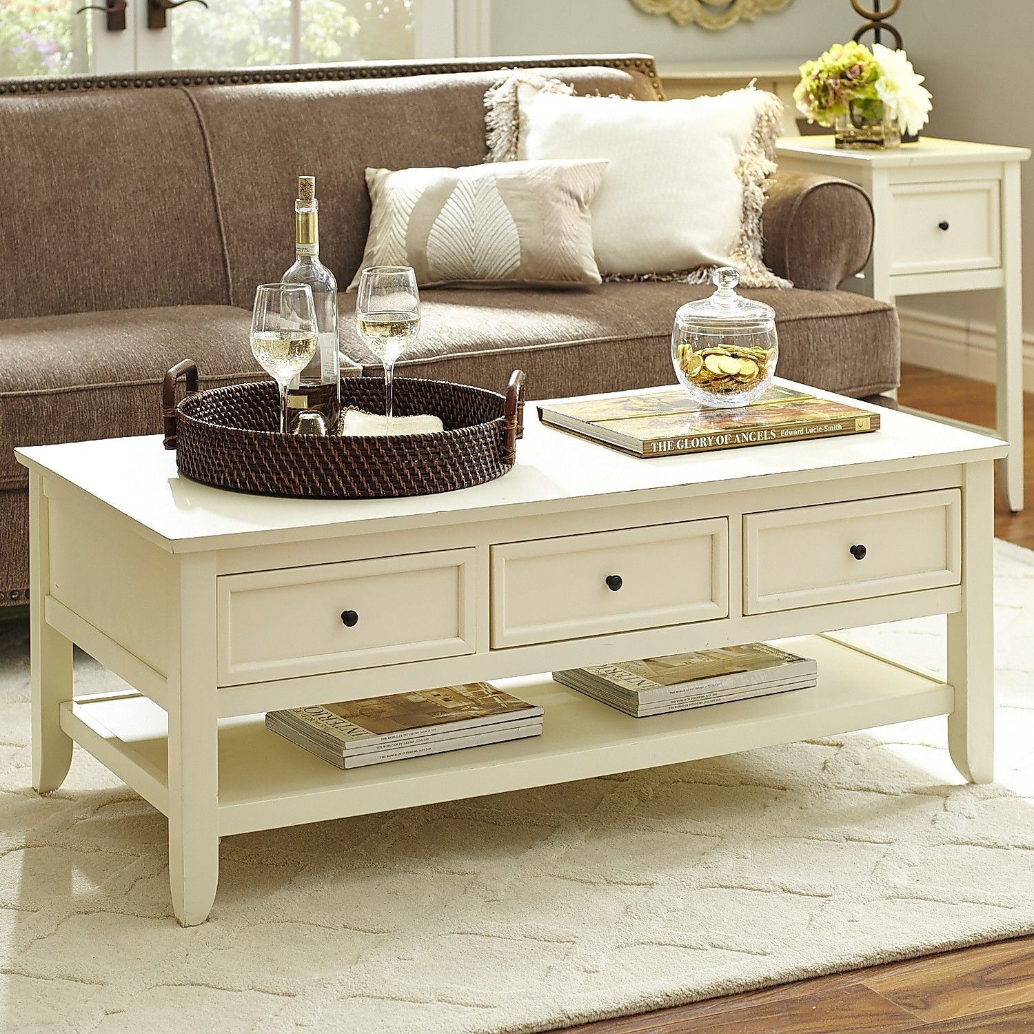 The Benefits Of An Antique White Coffee Table - Coffee Table Decor within Discovering the Versatility of the Furniture of America Onnah White Coffee Table Set