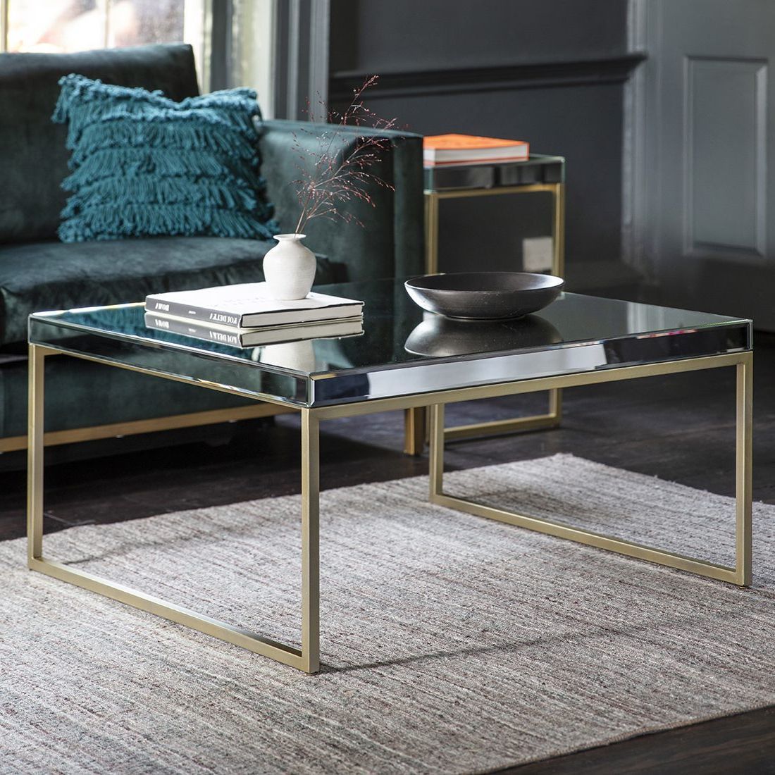 The Best Geometric Glass Top Gold Coffee Tables throughout Styling Tips for Your Gold Glass Nested Coffee Table a Designer's Guide