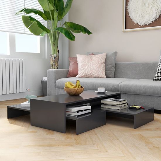 Urania Wooden Nesting Coffee Table Set In Grey - Coolest-Furniture.com regarding The Enduring Appeal of Solid Wood Coffee Tables and Their Nesting Counterparts
