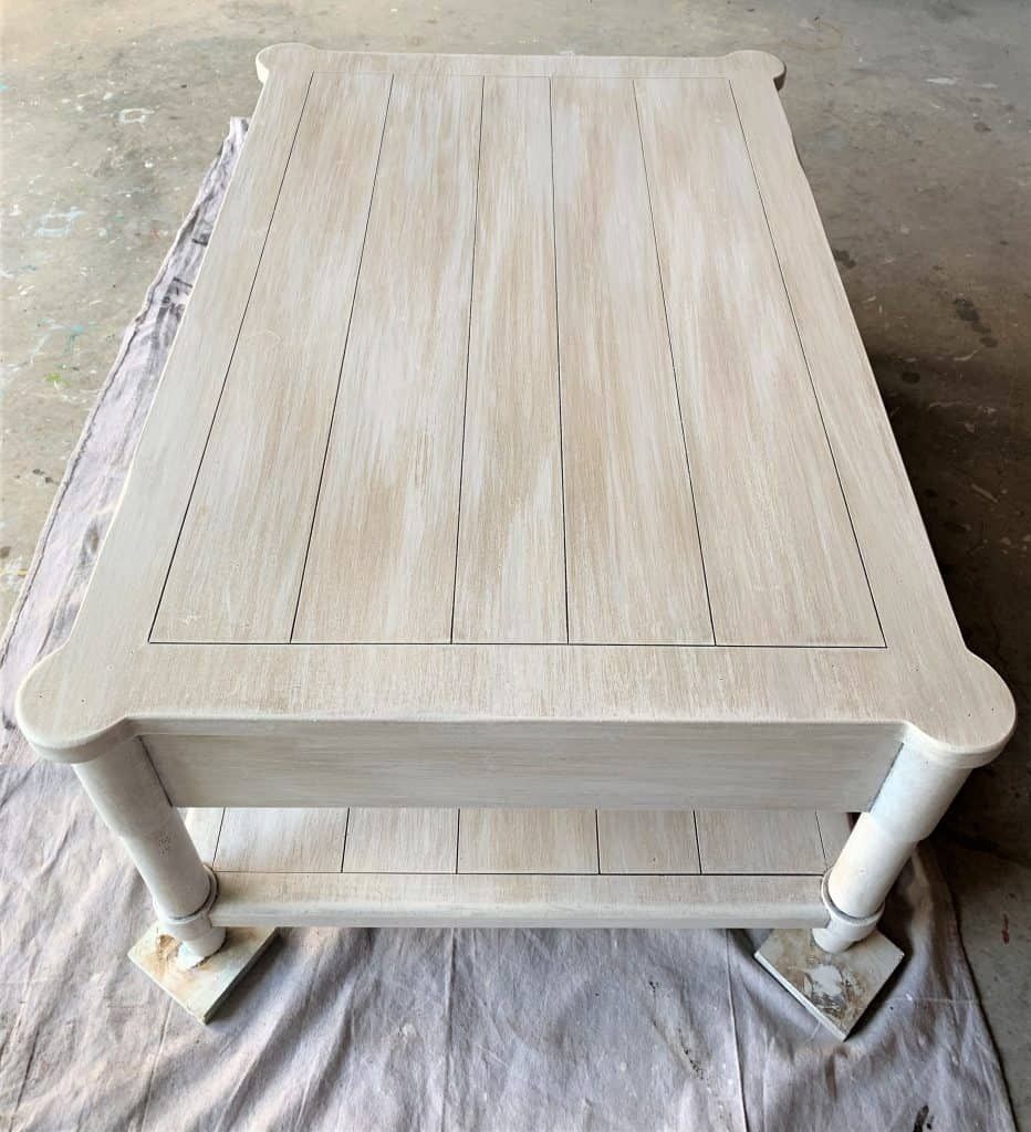 Whitewash Furniture Diy: Coffee Table Makeover - Thetarnishedjewelblog inside The Art of Styling Your Dann Foley Whitewash and Light Brown Table