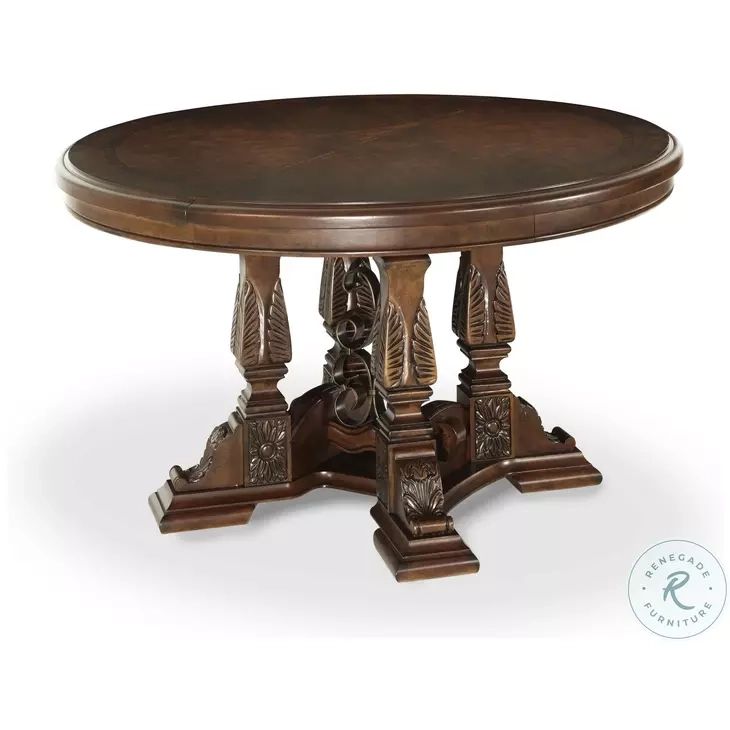 Windsor Court Vintage Fruitwood Extendable Round Dining Table From ... pertaining to