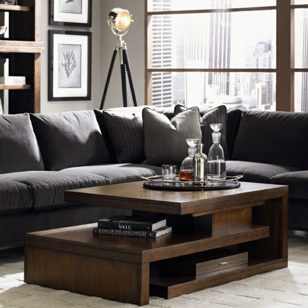 With The Right Decor, A Coffee Table Can Be A Key Design Element In ... inside Beyond the Surface How a Tobacco Brown Coffee Table Enhances Room Functionality