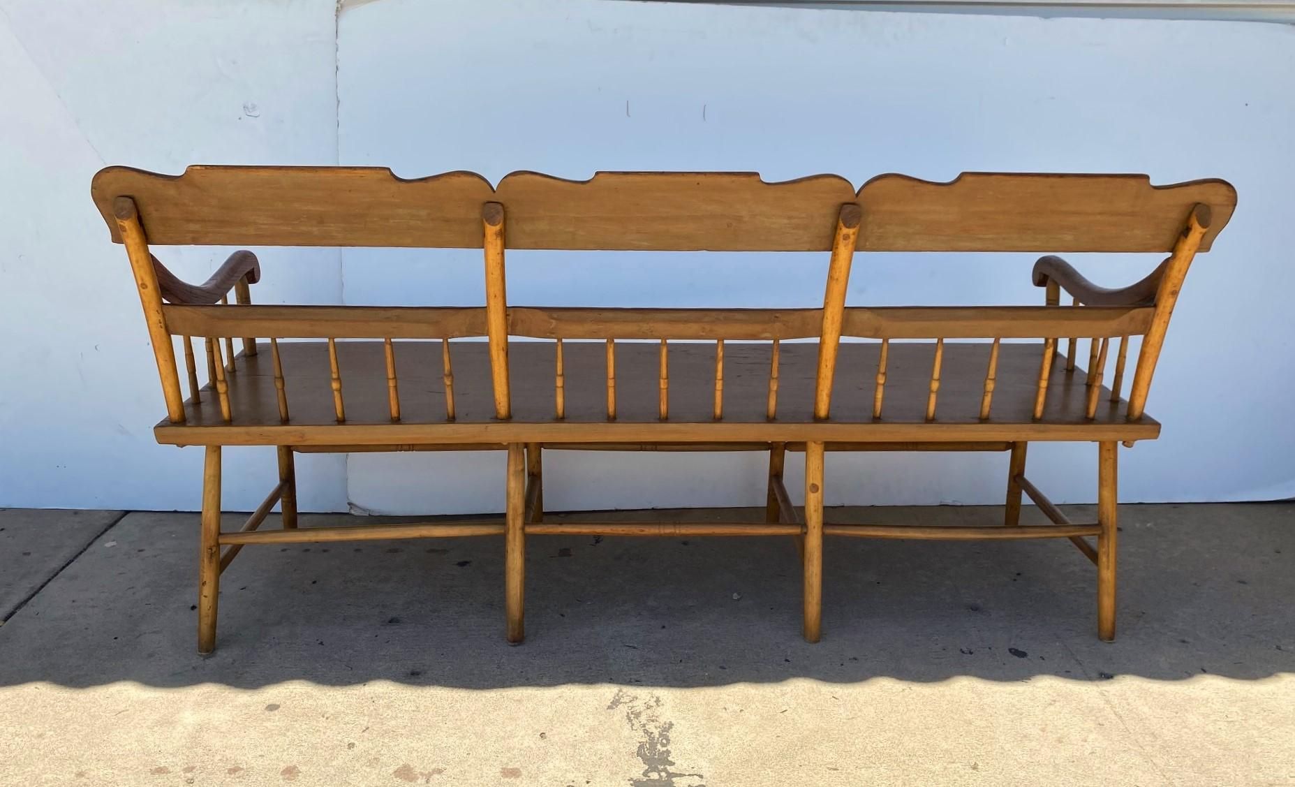 1820 American Spindled Windsor Bench For Sale At 1Stdibs in Discovering the History and Craft Behind 3' Hickory Spindle Benches