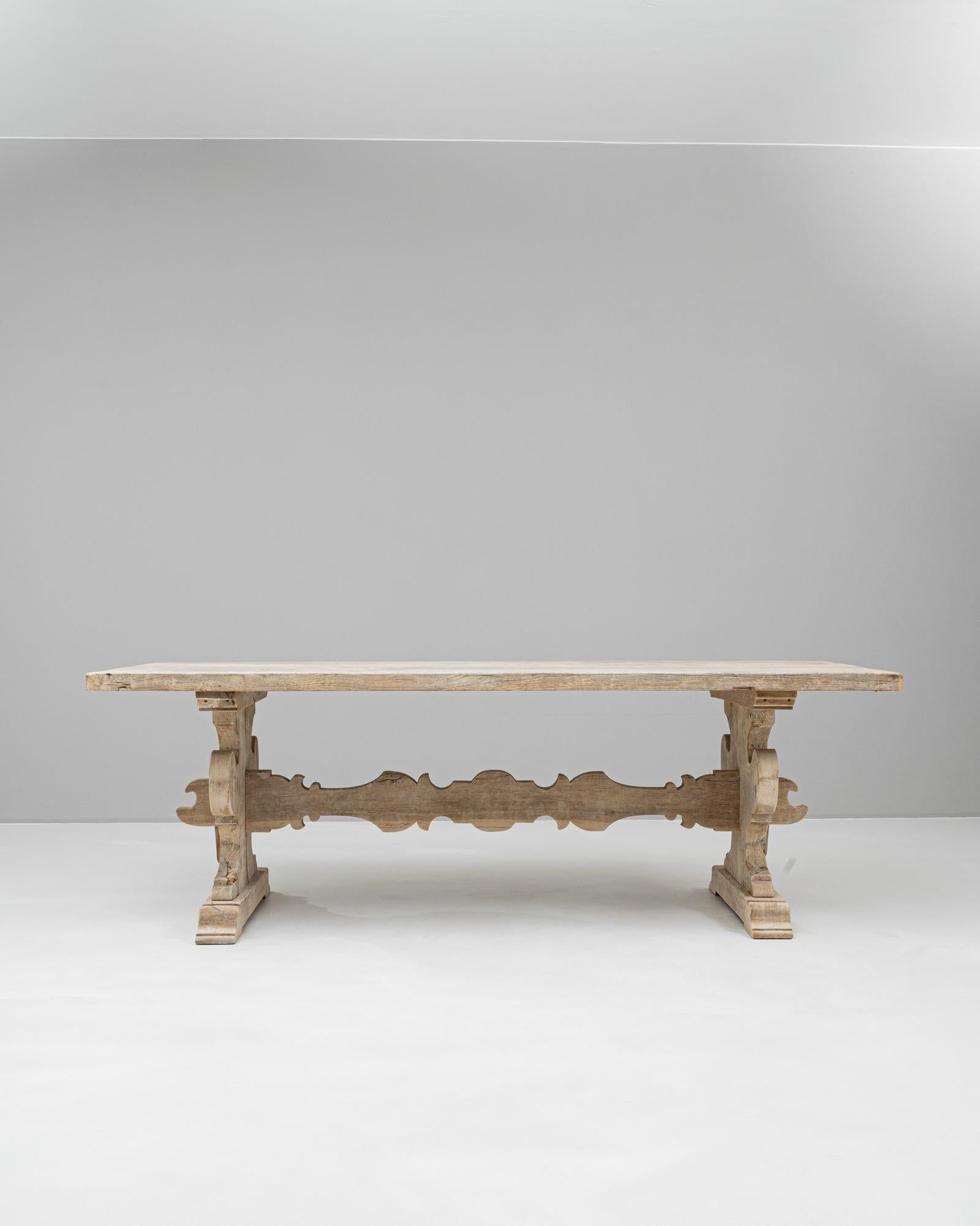 20Th Century Belgian Oak Dining Table For Sale At 1Stdibs throughout