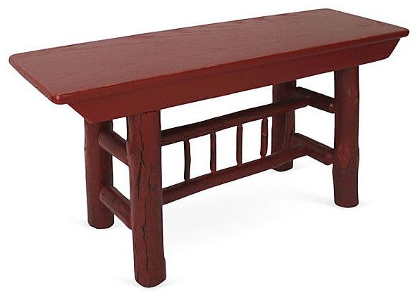 3' Hickory Spindle Bench - Rustic - Upholstered Benches - By Genesee ... within