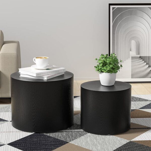 51 Black Coffee Tables For A Chic Living Room Layout in Exploring the Versatility of a 2-Piece Black Coffee Table Arrangement