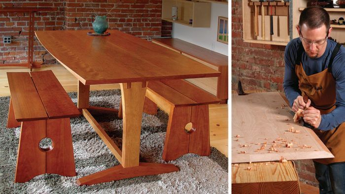 A Trestle Table With Modern Appeal - Finewoodworking in