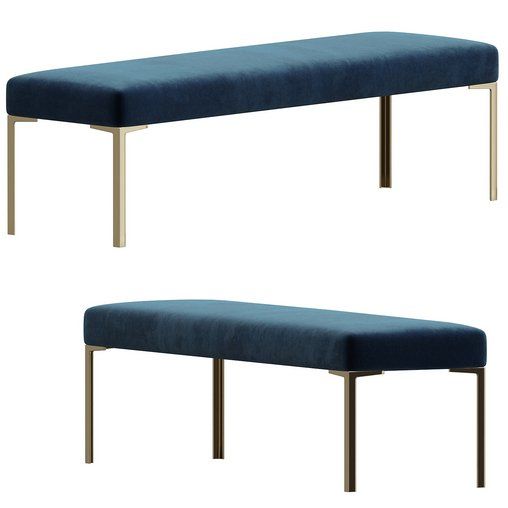 Akeela Bench 3D Model Download Maxve in Exploring the Aesthetic of the Akeela Linen Textured Upholstered Bench