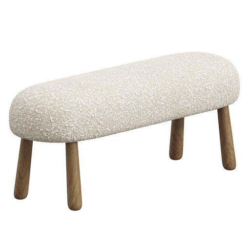 Akeela Bench 3D Model Download Maxve intended for Exploring the Aesthetic of the Akeela Linen Textured Upholstered Bench